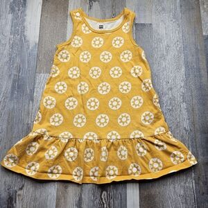 Tea Collection Girls Size 4 Toddler Dress Mustard Yellow